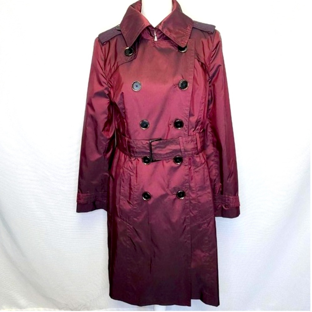 Lauren Ralph Lauren Wine Trench Coat. Size XL